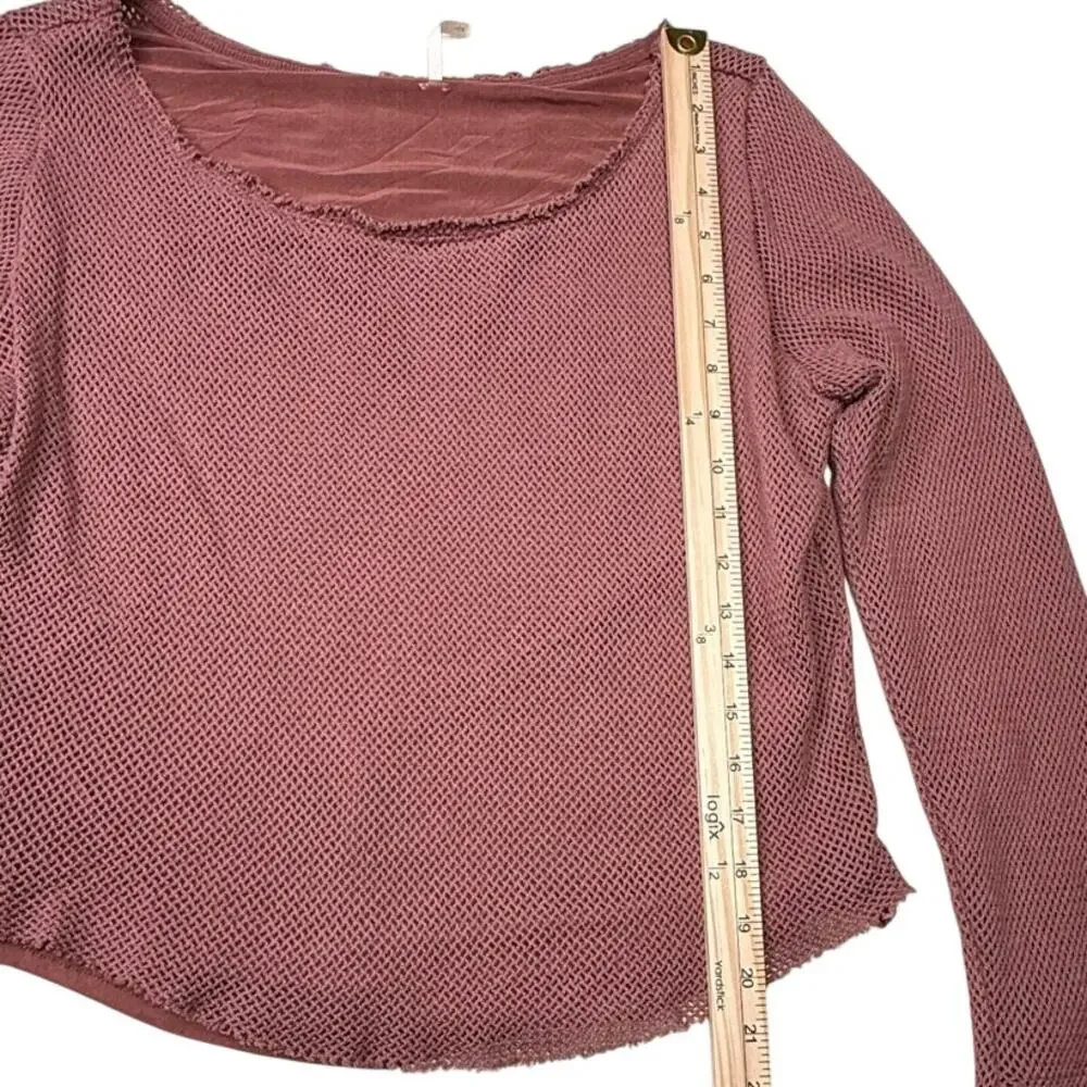 Free People Beau Mesh Layering Blouse Top